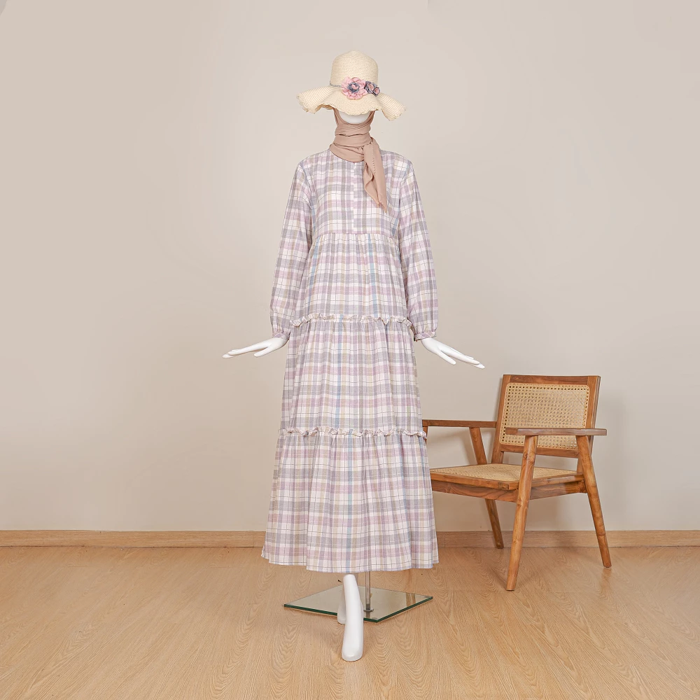 Gamis Katun Oxford Gamis Busui Size S - XL tampilan samping nyaman