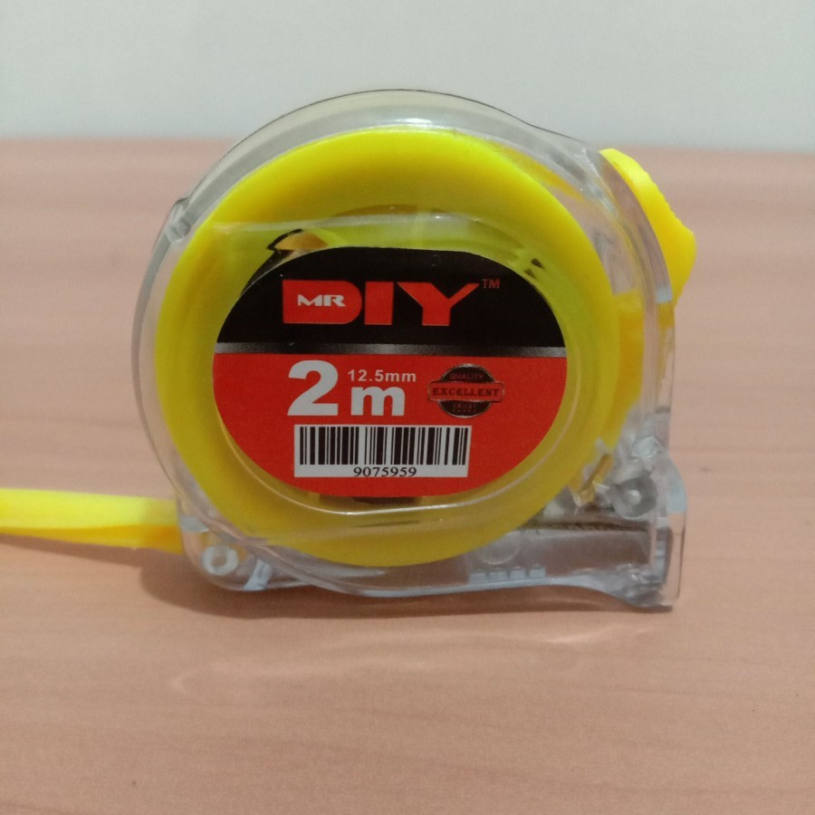 Jual Mr DIY Tape Measure 2m x 12.5mm Roll Meteran 6 Feet Transparan ...
