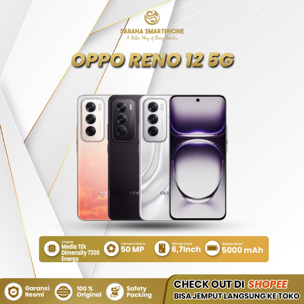 Jual OPPO RENO 12 5G 12/256GB [+12GB Extended RAM] Original Bergaransi ...