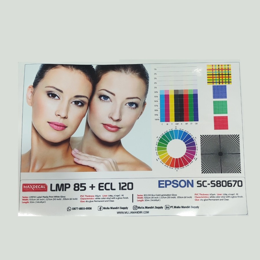 Jual MAXDECAL LMP85 Sticker Label Print Eco Vinyl Gloss White | Shopee ...