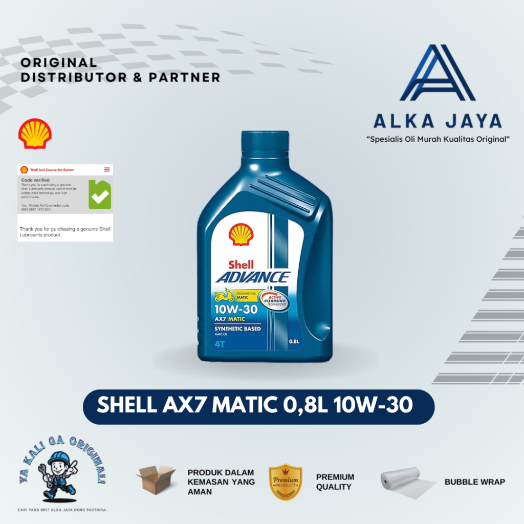 Jual Shell Advance AX7 Scooter 10W-30 Ax7 Matic 0,8 100% Original ...