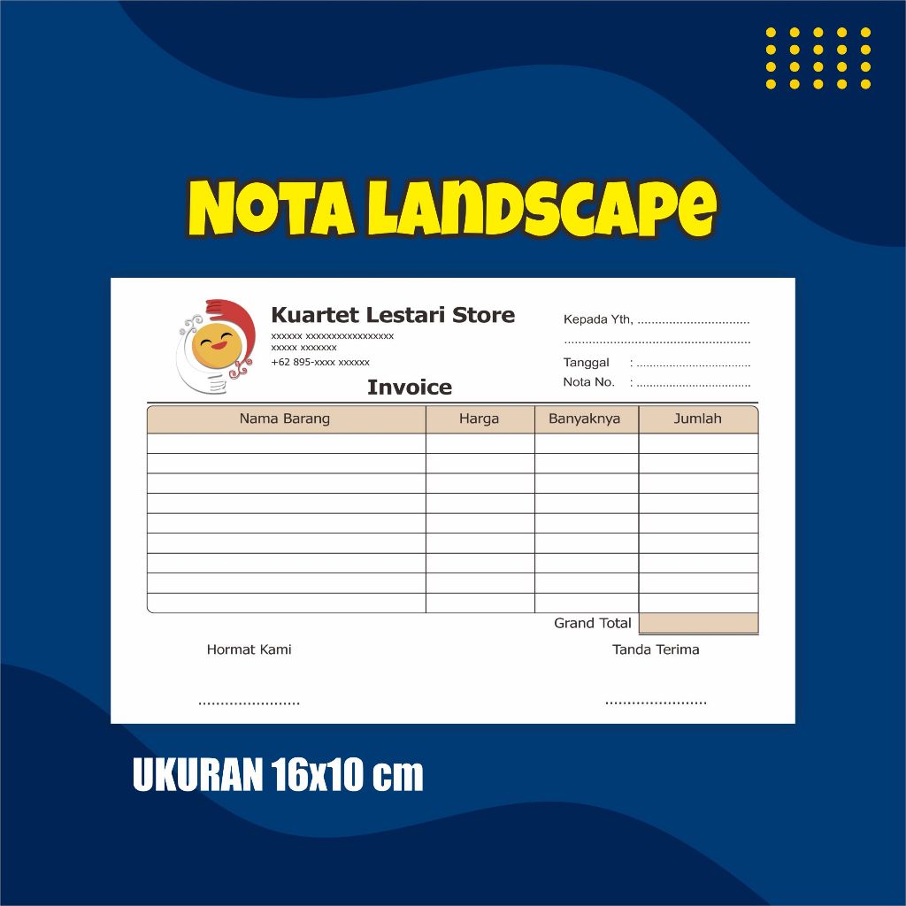 Jual Nota custom 1 ply 2 ply 3 ply 1/4 folio satuan isi 100 dan 150 ...