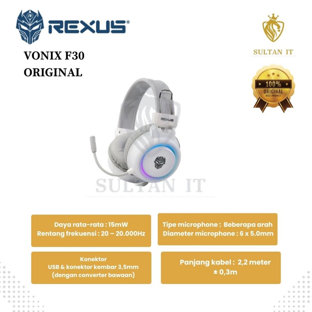 Jual Rexus Headset Gaming Vonix F30 Original | Shopee Indonesia