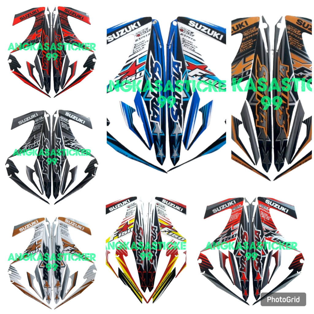 Jual sticker striping body motor suzuki satria f150 2014 standart ...