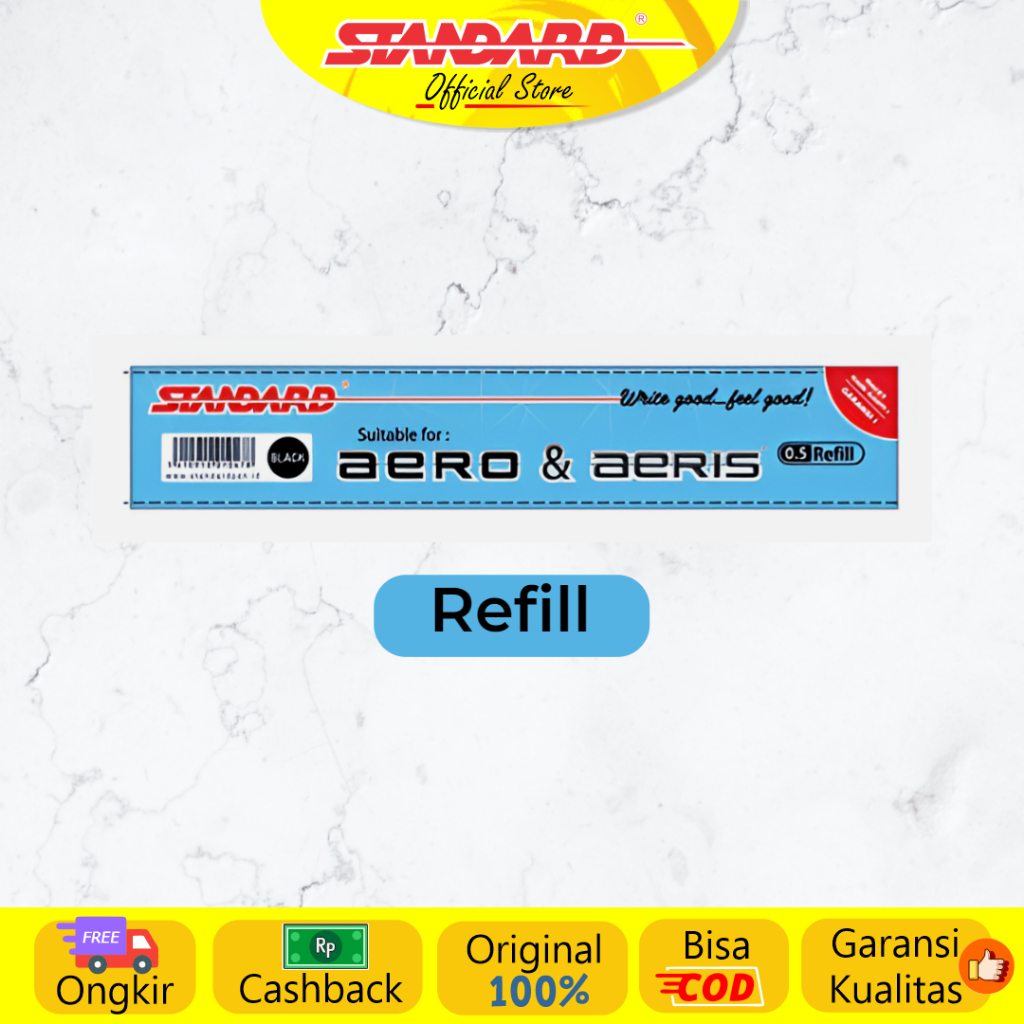 Standard - Refill Pulpen Aero 0.5 Gel ( Isi Pulpen / Pena / Ballpoint ) (8)