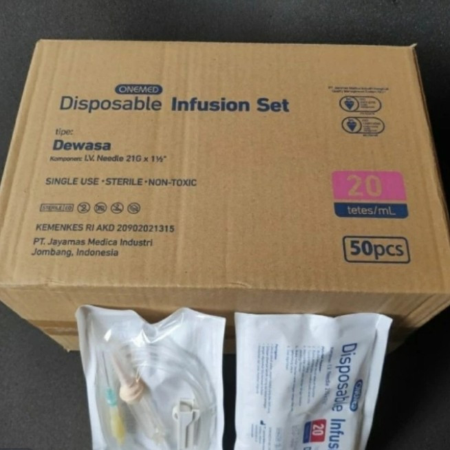 Jual Infuset Dewasa OneMed Infus Set Infusion Set OneMed | Shopee Indonesia