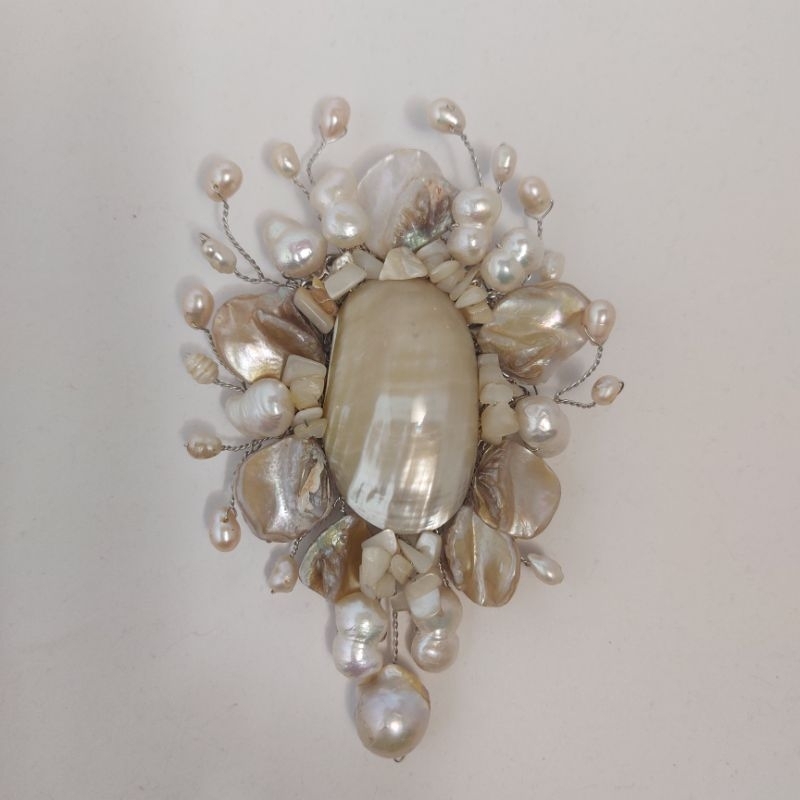 Jual Bros Kerang Mabe mix Mutiara Air Tawar dan Barok | Shopee Indonesia