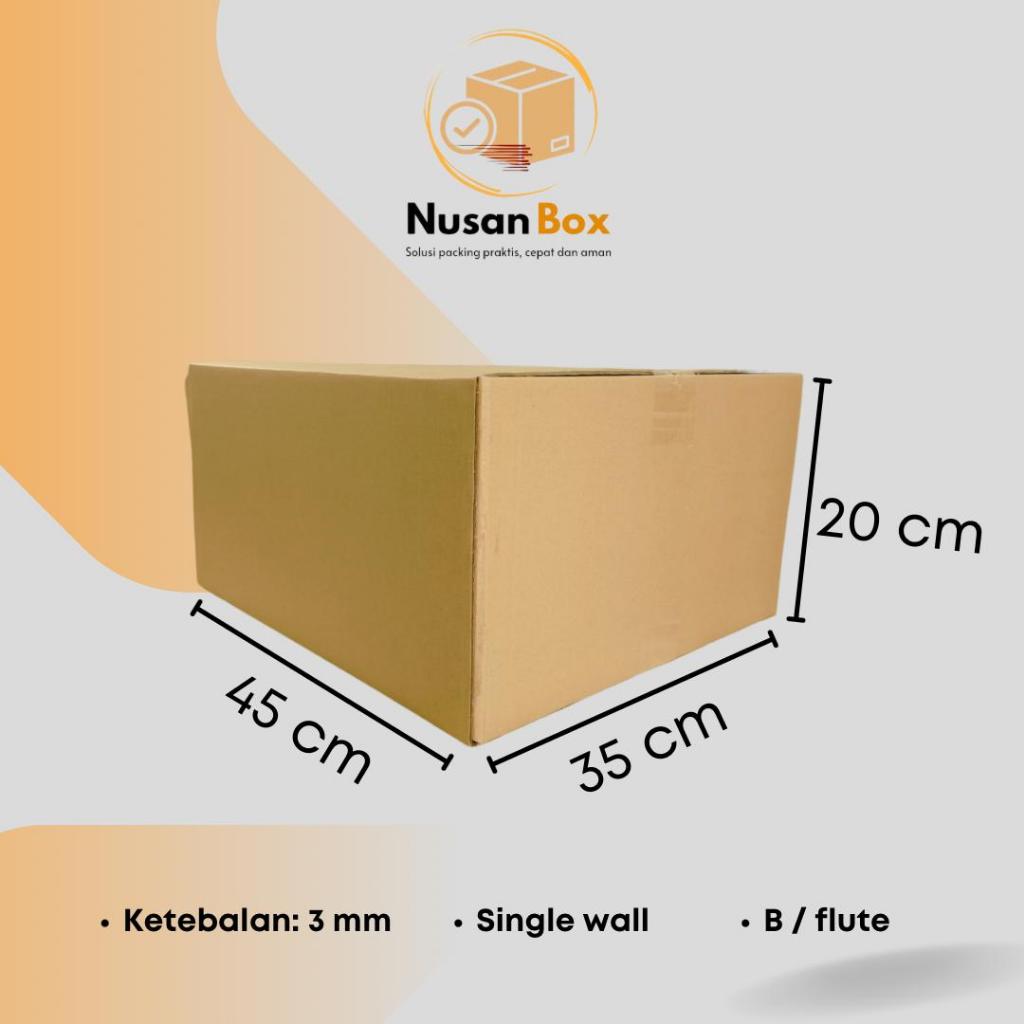 Jual KARDUS PACKING KARTON BOX POLOS 45X35X20 CM | Shopee Indonesia