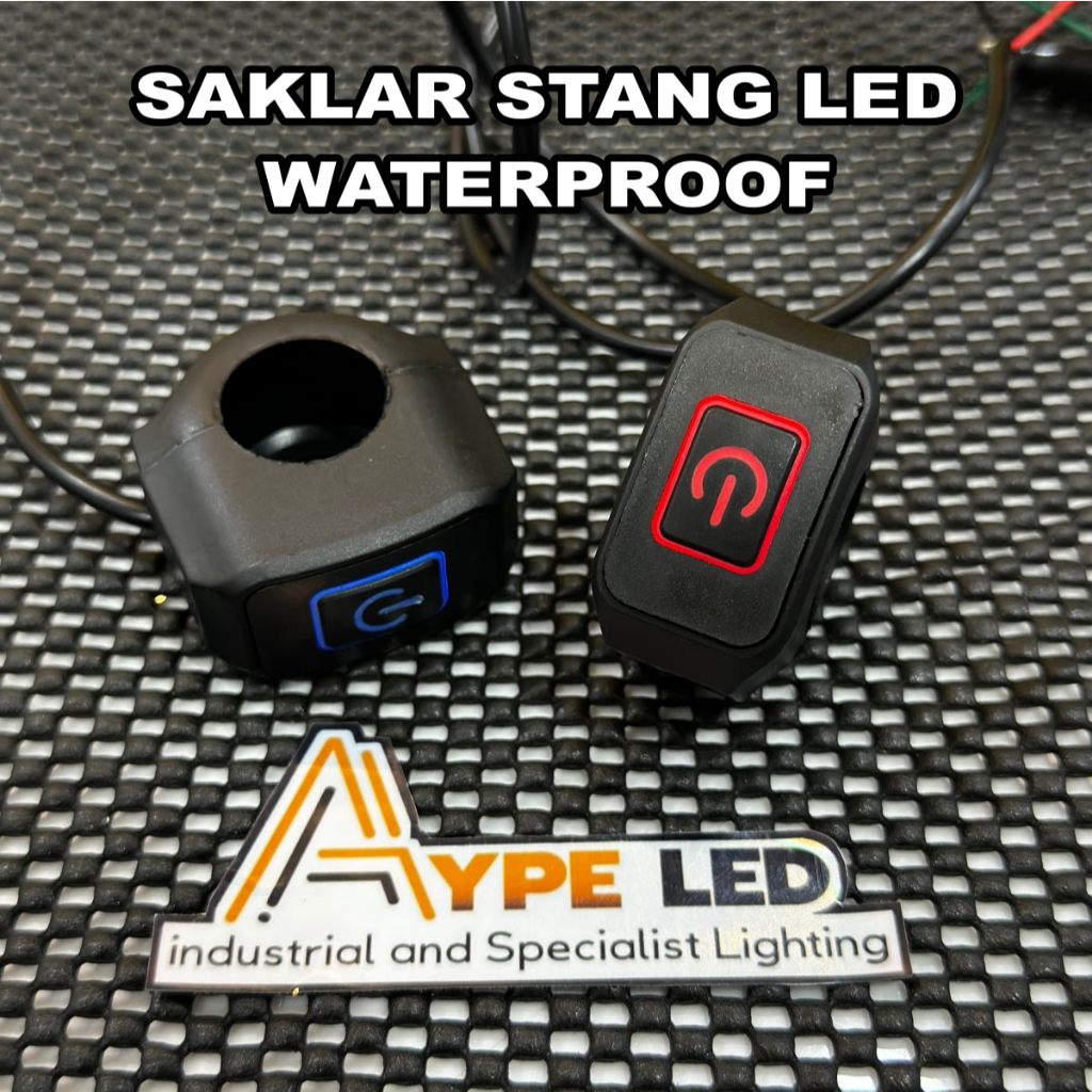 Jual Saklar Switch On Off Stang Led indikator Merah Biru Waterproof ...