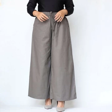 Celana Kulot Jumbo Premium XXL Pinggang Full Karet Bahan Katun Outlet Shopee Bisa