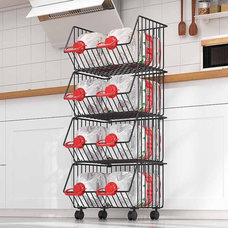 Jual TERLARIS! XUXU Rak Troli Susun Besi Rak Roda Troli Susun Rak Dapur ...
