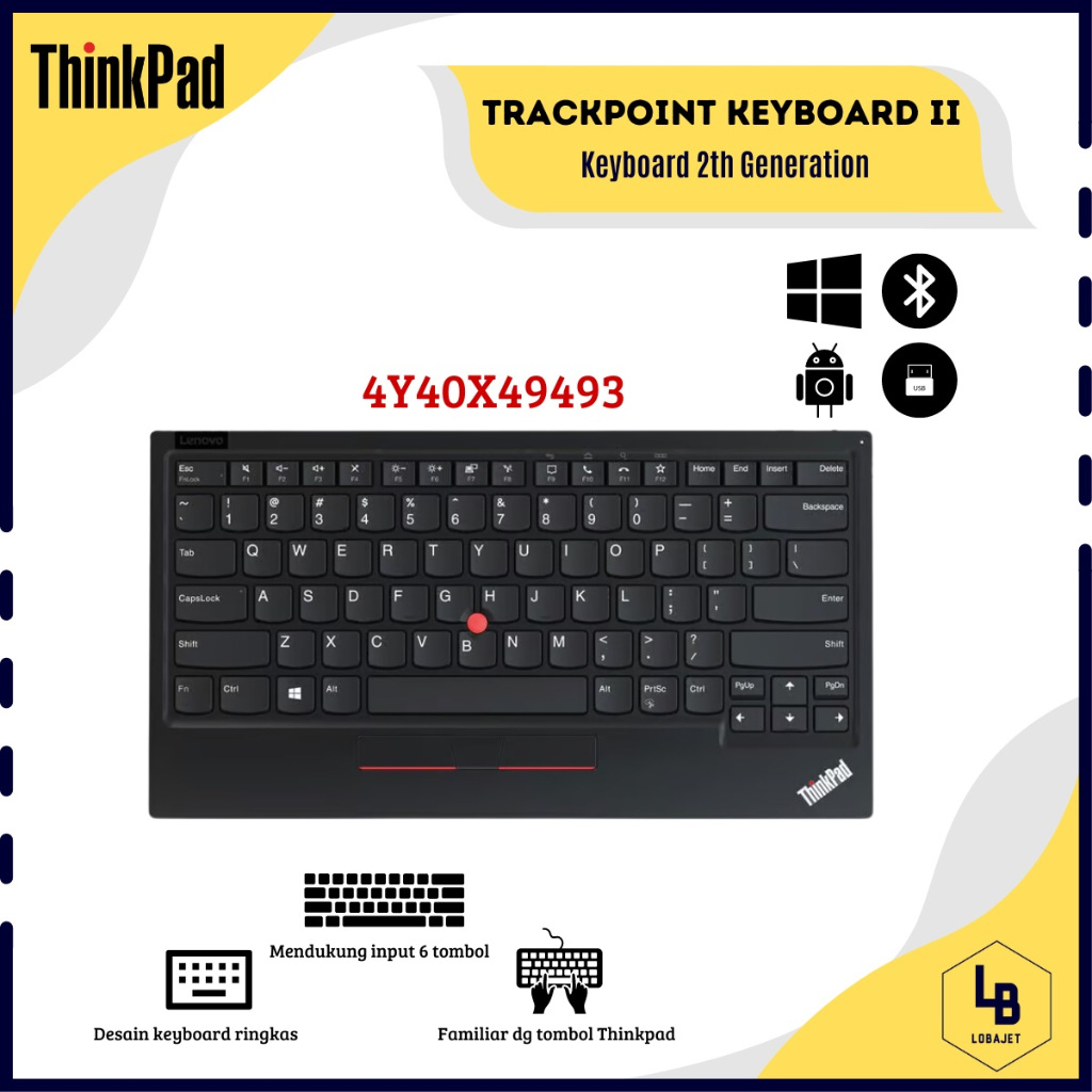 Jual LENOVO ThinkPad TrackPoint Keyboard II- KU-1957 - Keyboard LENOVO ...