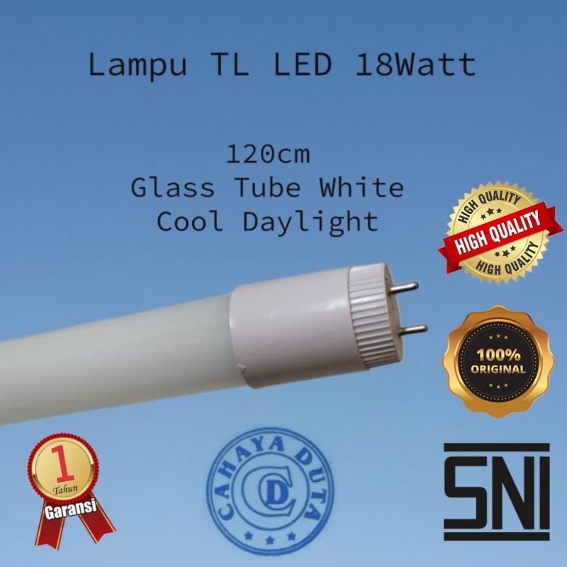Jual Lampu TL LED 18W 120cm T8 glass tube putih white | Shopee Indonesia