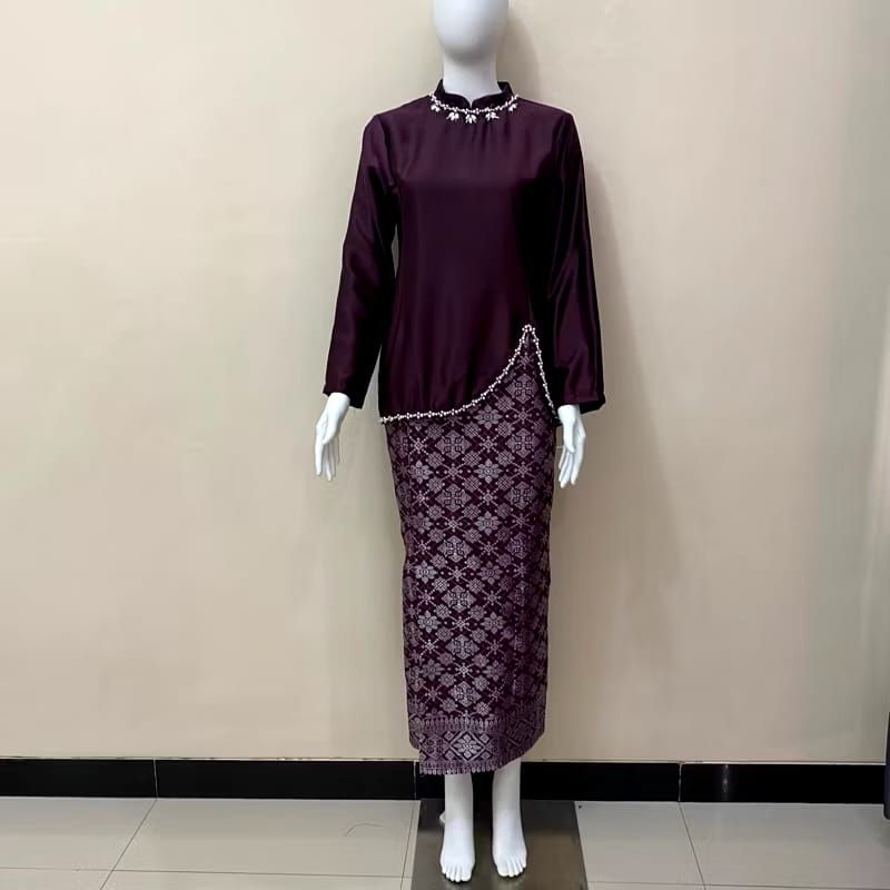 Jual One Set Baju Kurung Melayu Rok Songket Kamila - Baju Kurung ...