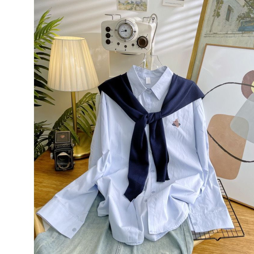 PROSPERBLING_KEMEJA OVERSIZE GAYA KOREA SORA SHIRT