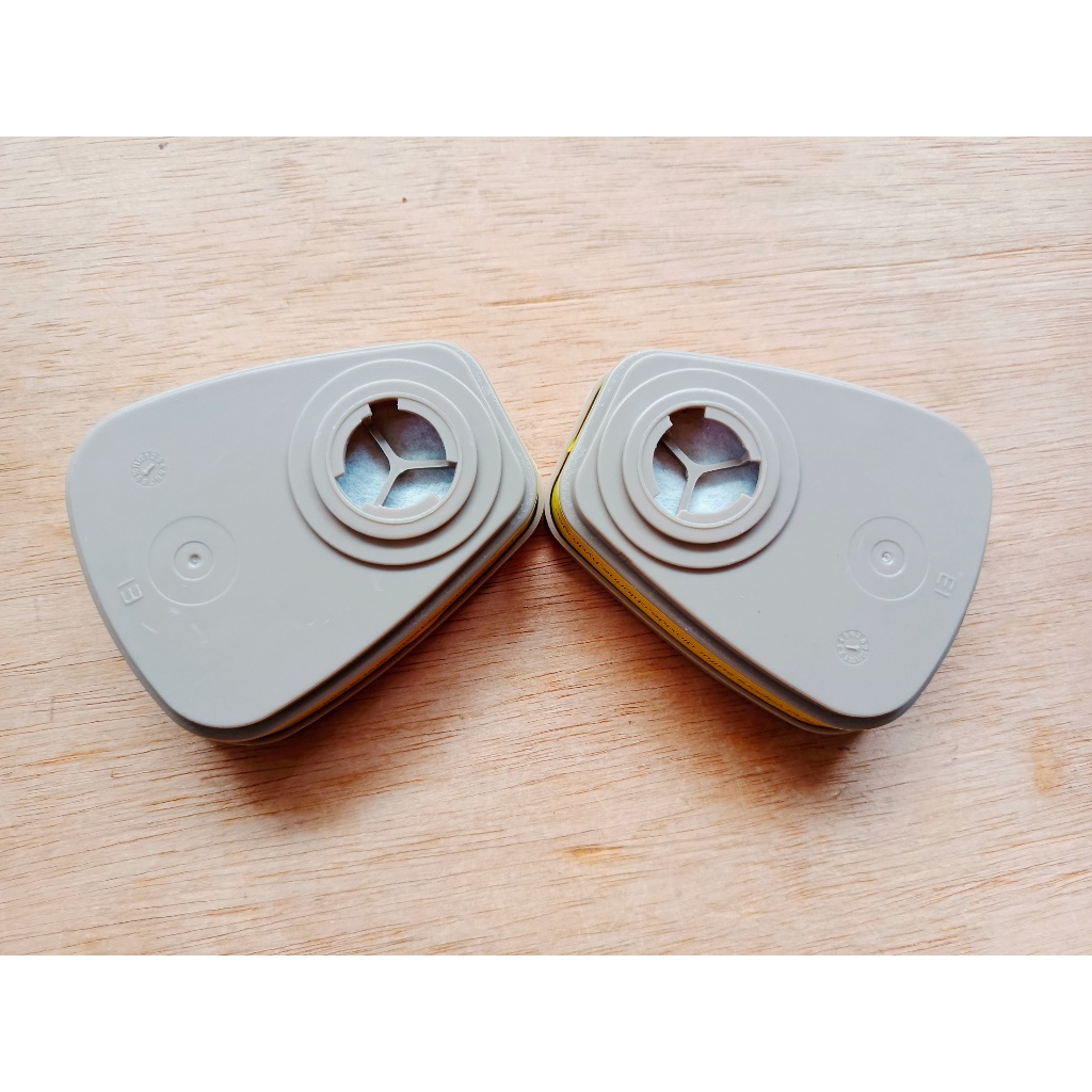 thumbnail interactive-video image 1 of Pair Of 6004 Cartridge Filters For 3M Respirators - 6700, 6800, 6900, 6200, 7502, 7503 1 of 4