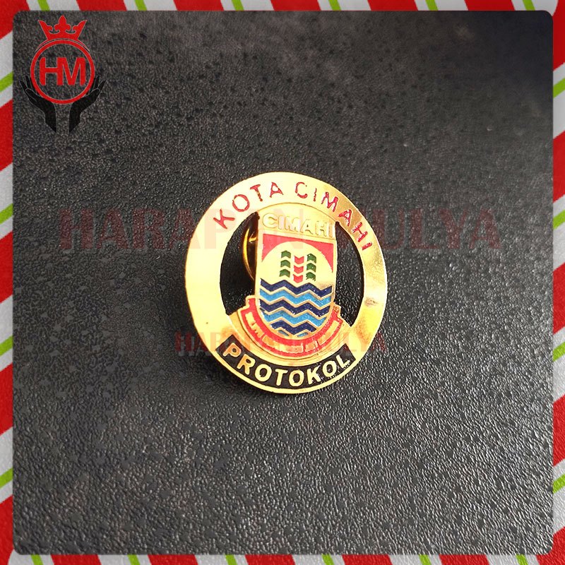 Jual Lencana Pin Protokol Logo Kota Cimahi Pin Bros Protokol Daerah ...