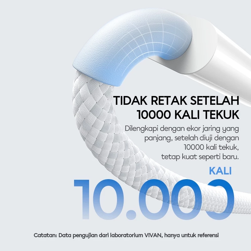 VIVAN Cable Data VORCC100 For iPhone 15/16 | Type C TO C | Power Delivery Quick Charge 60W 3A - Garansi 1 Tahun