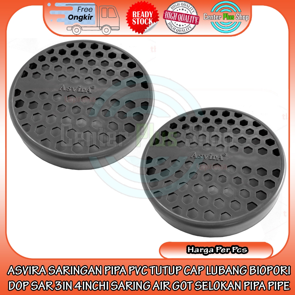 Jual Asvira Saringan Pipa Pvc Tutup Cap Lubang Biopori Saring Air Got ...
