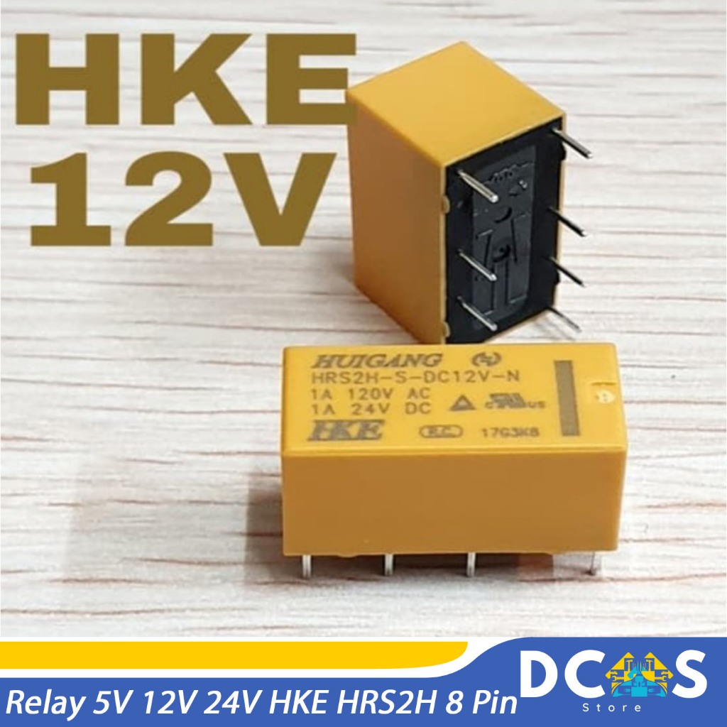 Jual Relay 5V 12V 24V HKE HRS2H 8 pin kaki HRS2H-S DC5V