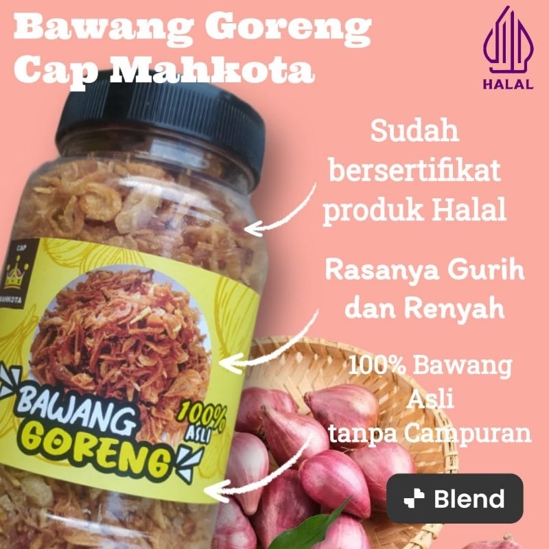 Jual Bawang Goreng Cap Mahkota 100% bawang asli, renyah, gurih dan ...