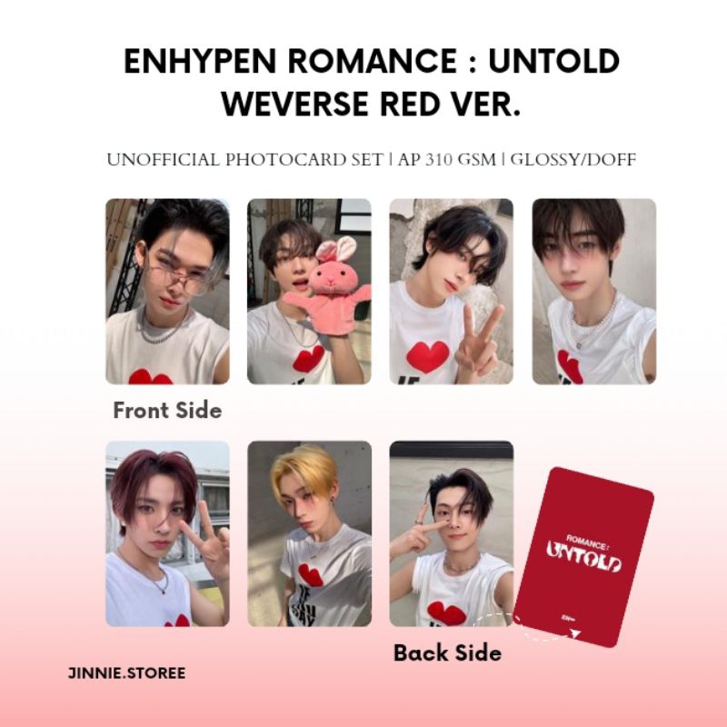 enhypen romance untold yizhiyu コンプセット ENHYPEN ROMANCE UNTOLD CHINA LIMITED YIZHIYU QINGDAO FAN
