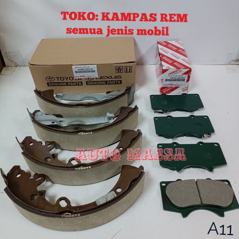 Jual Kampas Rem Set Depan Belakang Hilux Double Cabin Revo New Thn