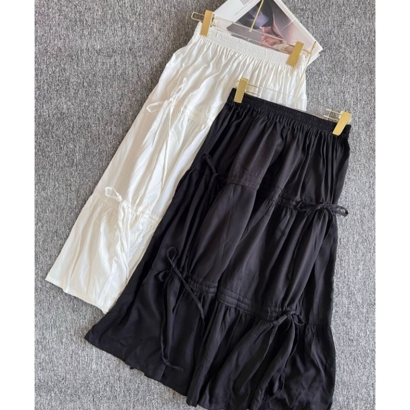 Jual RIBBON MIDI SKIRT | Rok Serut | Rok Rayon | Rok Wanita | Rok midi ...