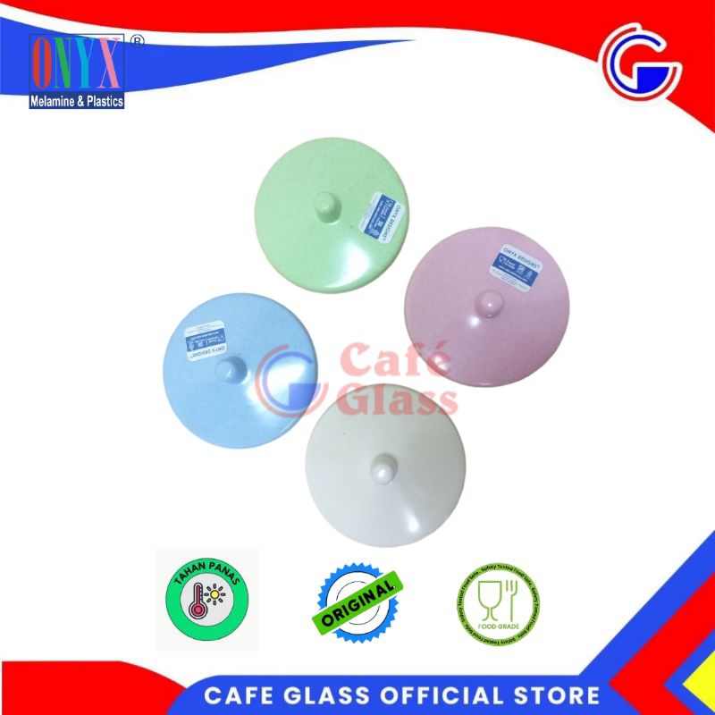Tutup Gelas Melamin 3.5" Tebal  -8012 - Melamin Pastel Onyx
