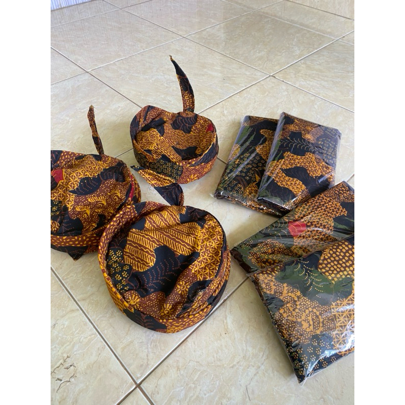 Jual odeng batik bangsawan - blangkon batik motif bangsawan - batik ...