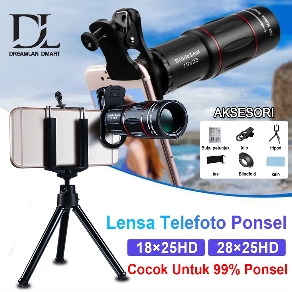 Jual Lensa Apexel 18x25 Lensa Zoom Kamera HP Apexel 28x Zoom Lensa Tele