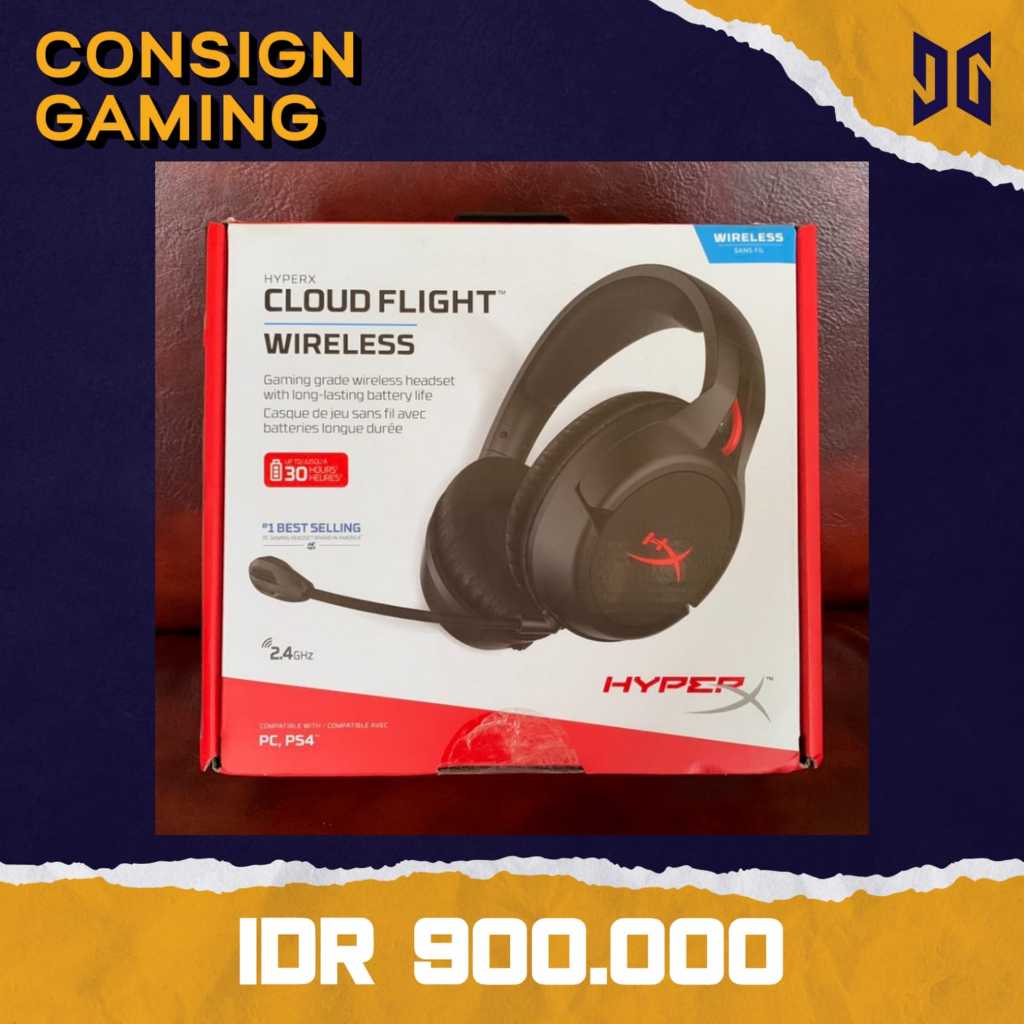 Jual HYPERX CLOUD FLIGHT WIRELESS ( CODE : KJ387 ) | Shopee Indonesia