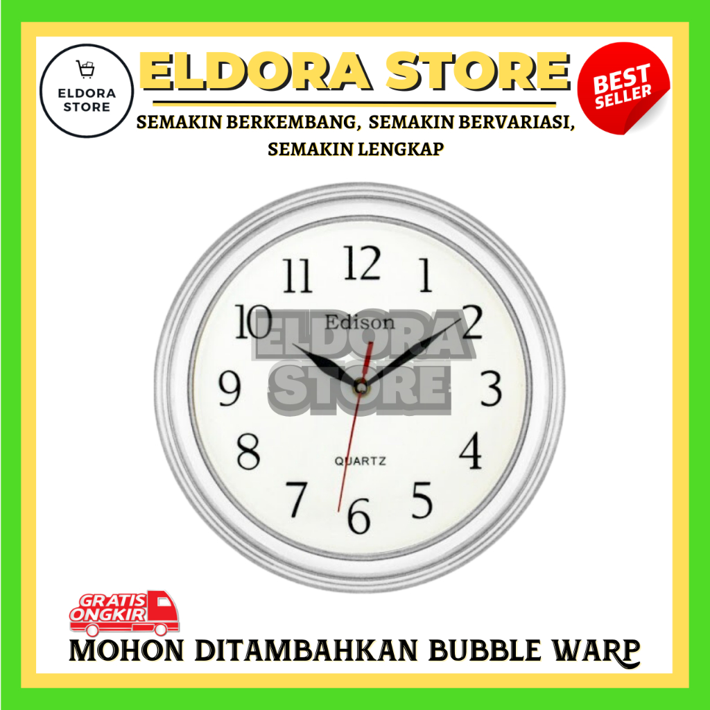 Jual JAM DINDING EDISON EDW 12 T16 MTL SILVER ORIGINAL JAM DINDING EDISON JAM DINDING