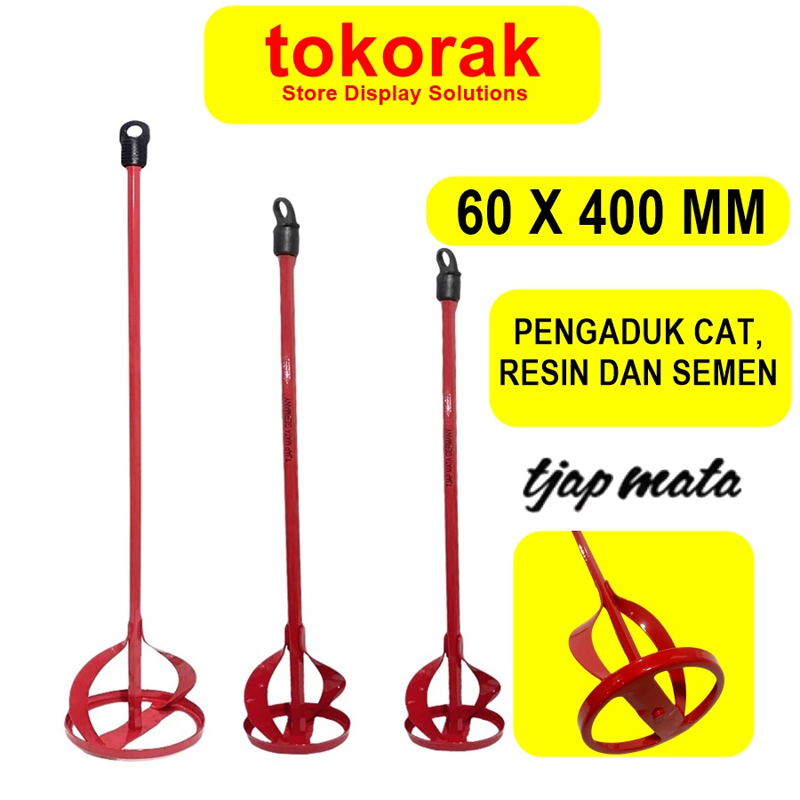Jual TJAP MATA PENGADUK CAT 60 X 400 MM ALAT PAINT MIXER SEMEN 6 X 40 ...