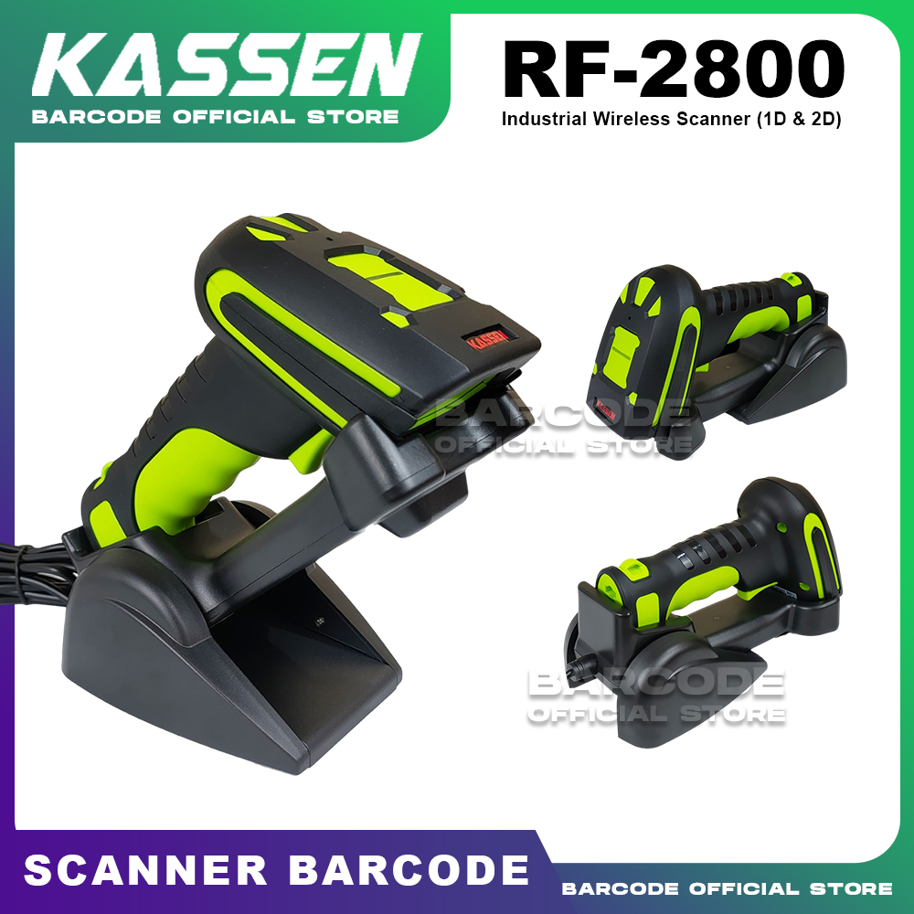 Jual Kassen RF2800 Scanner Barcode Wireless 2 Dimensi Tahan Banting ...