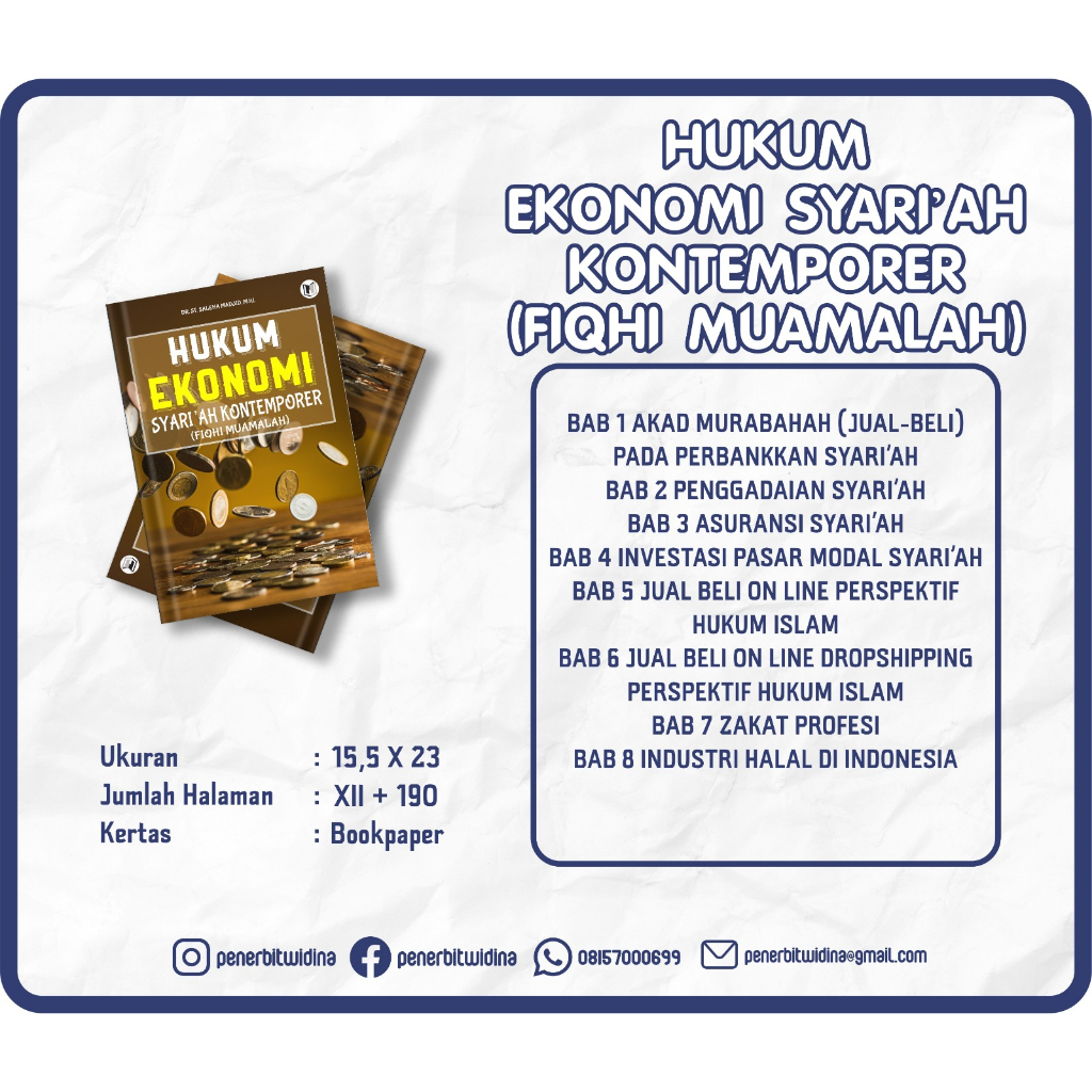 Jual BUKU HUKUM EKONOMI SYARI’AH KONTEMPORER (FIQHI MUAMALAH) | Shopee ...