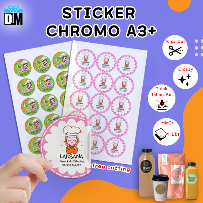Jual Custom Cetak Sticker Label Cutting Sticker Printing Logo Usaha ...