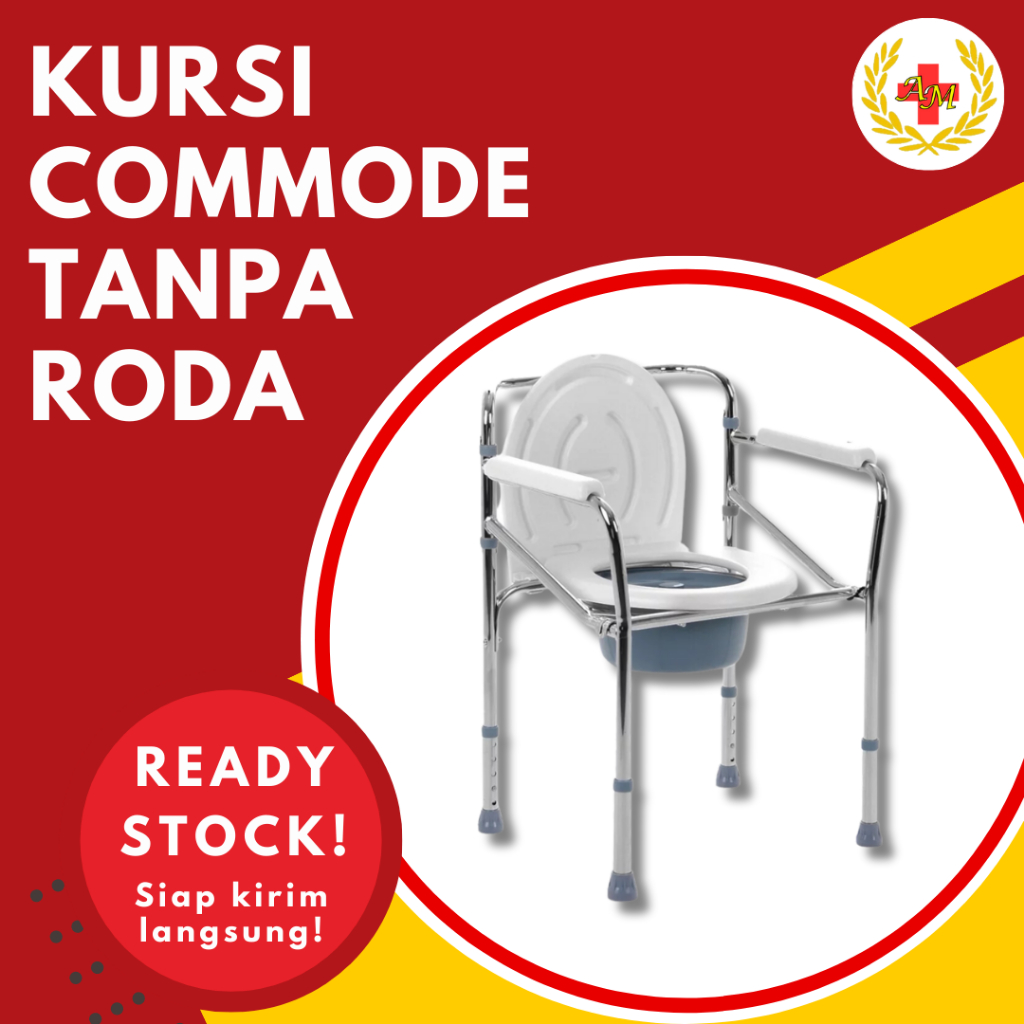 Jual Kursi BAB Tanpa Roda Commode Chair Kursi Commode | Shopee Indonesia