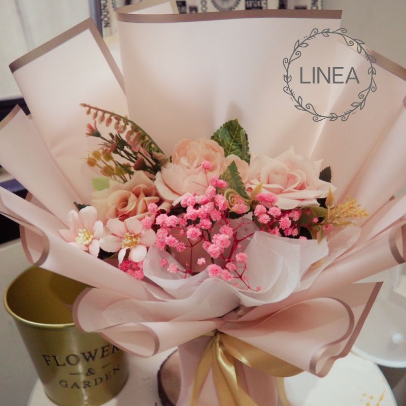 Jual Linea Buket Bunga Pica Artificial Bunga Palsu Buket Wisuda Buket ...