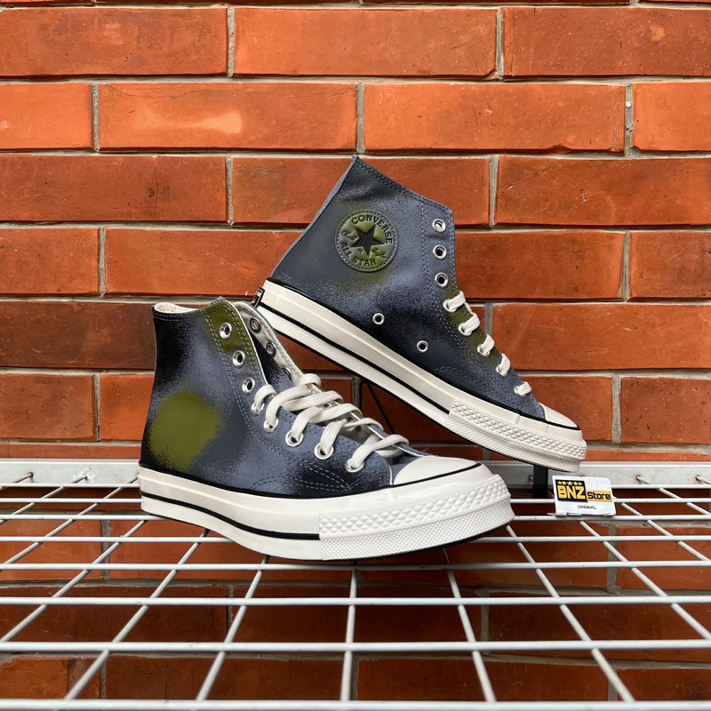 Cyber Grey Converse Grey Converse Chuck 70 Spray Paint Men's