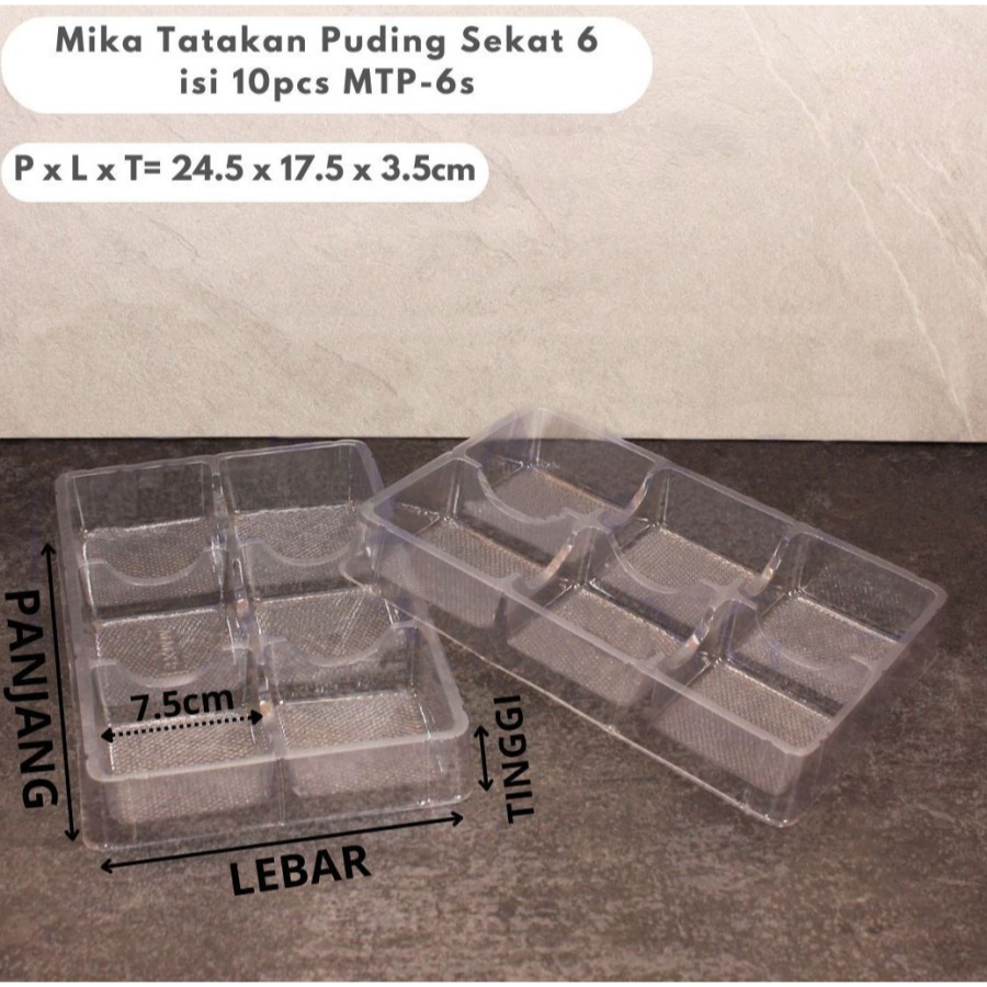 Jual Pcs Mika Tatakan Puding Sekat Ukuran X Cm Mika Alas Pudding Tray Mica