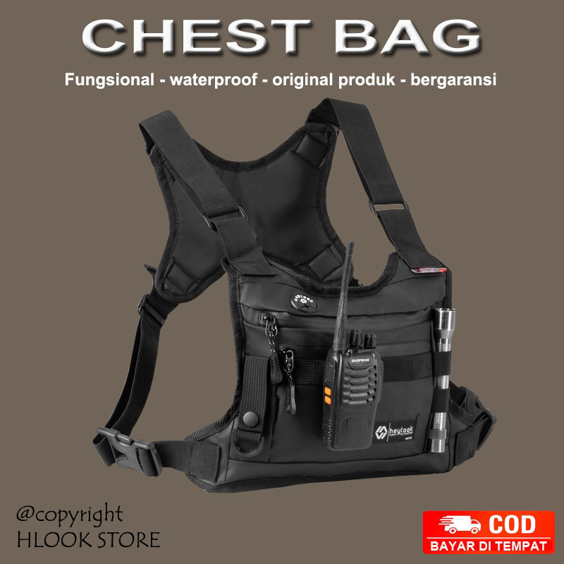 Jual Chest Bag Tactical Waterproof Tas Dada Rig Bag Tas Selempang Outdoor -  Black - Kota Tangerang - Blownart