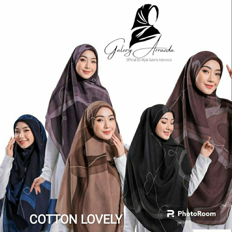 Jual Cotton Lovely By HIJAB GALERIA Size 140×140cm Syar'i | Shopee ...