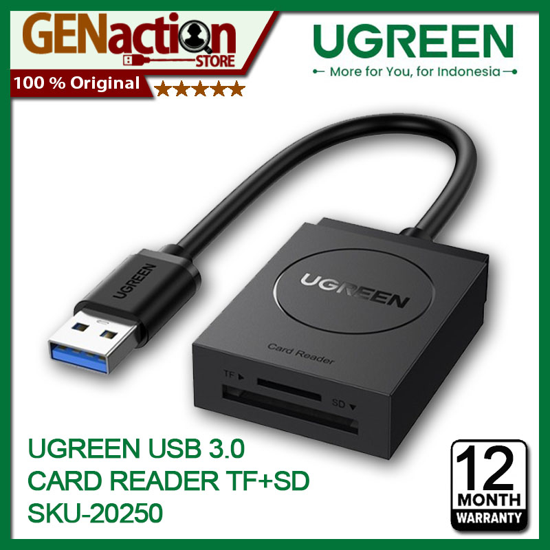 UGREEN SD Card Reader Portable USB 3.0 Dual Slot Indonesia