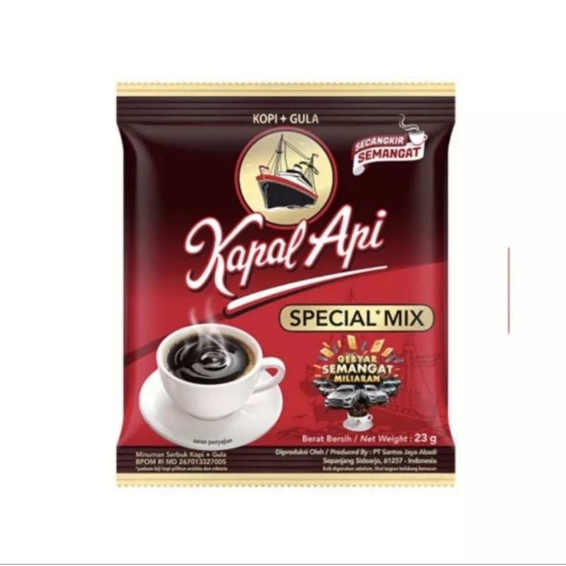 Jual Kopi Kapal Api Special Mix Instant Coffee Sachet 23g ( 1 renteng ...