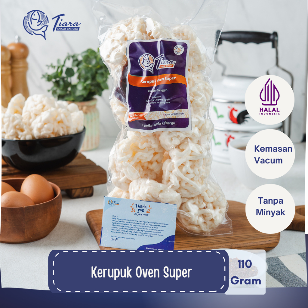 Jual Krupuk Kerupuk Oven Ikan Tenggiri Super Asli Bangka Tiara Snack