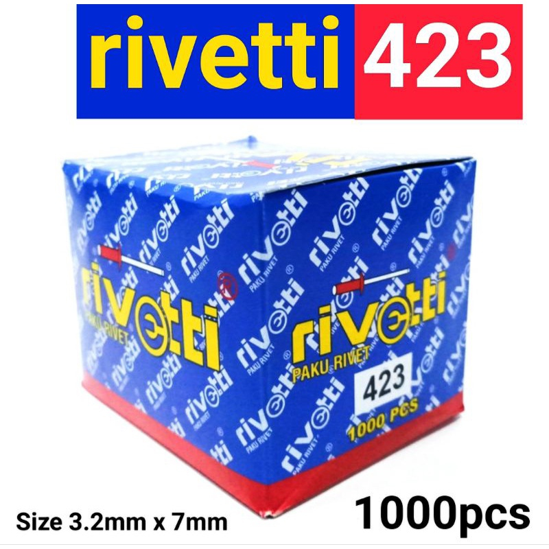 Jual Paku Rivet 1 Box isi 1000 Pcs Paku Ripet Paku Keling Blind Rivet 3 ...