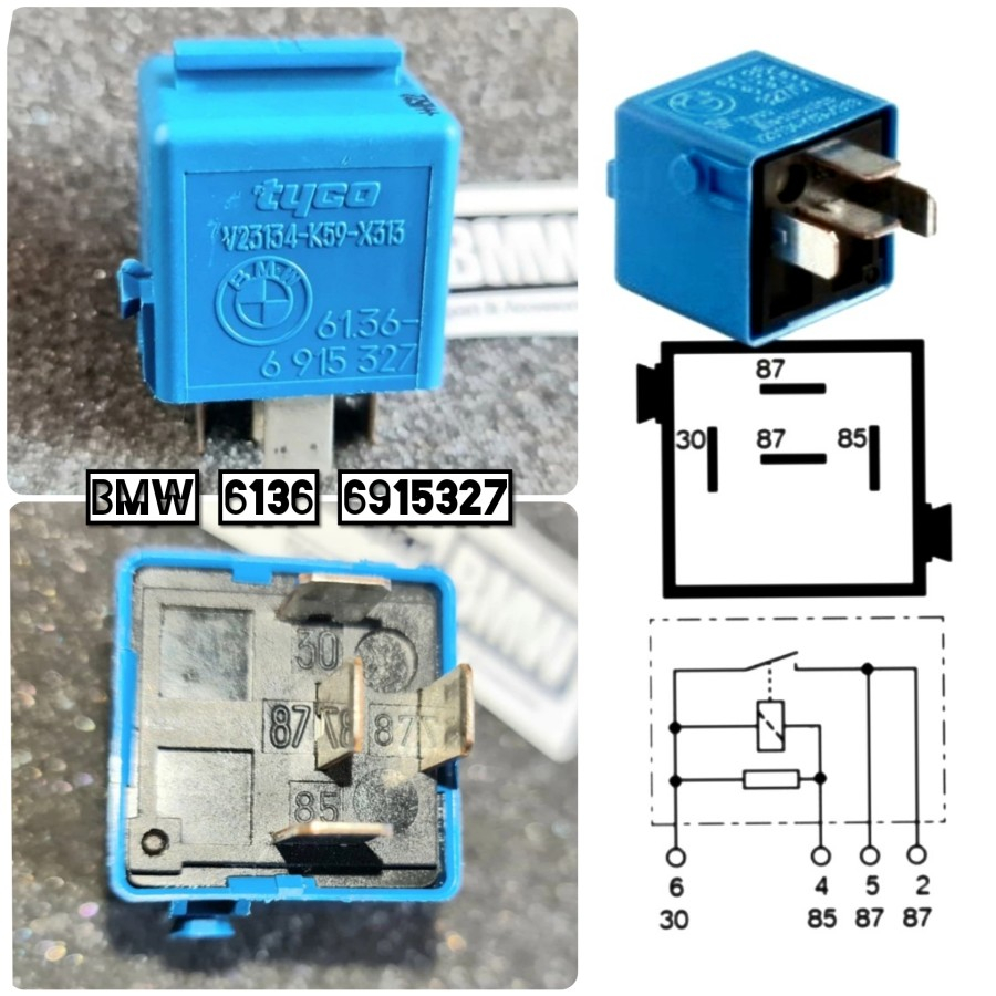 Jual relay BIRU MUDA original BMW untuk ECU DME Relay VVT Valvetronic