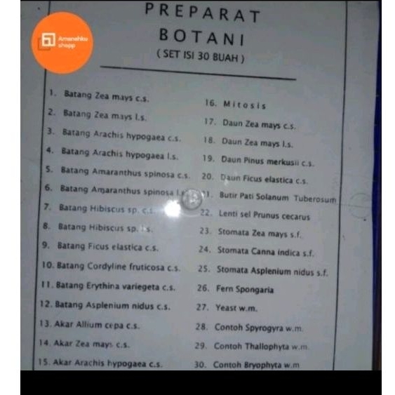 Jual Preparat Botani Set Of 30 | Shopee Indonesia