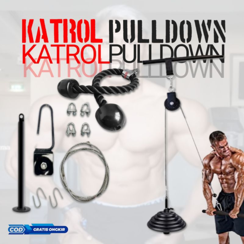 Jual Pull down Katrol Pulldown Catrol Tricep Rope Alat Fitness kabel